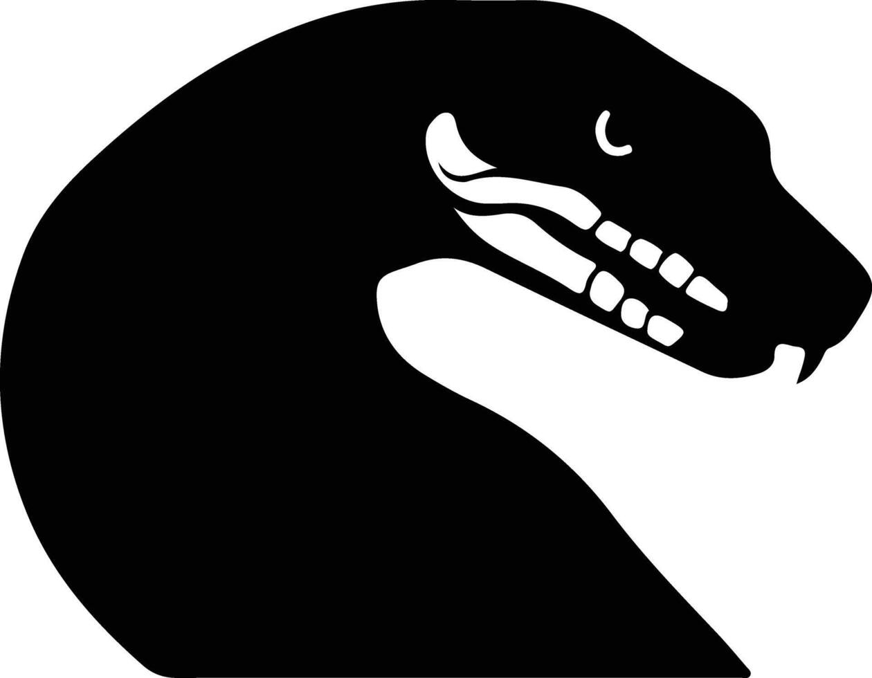 anaconda black silhouette vector