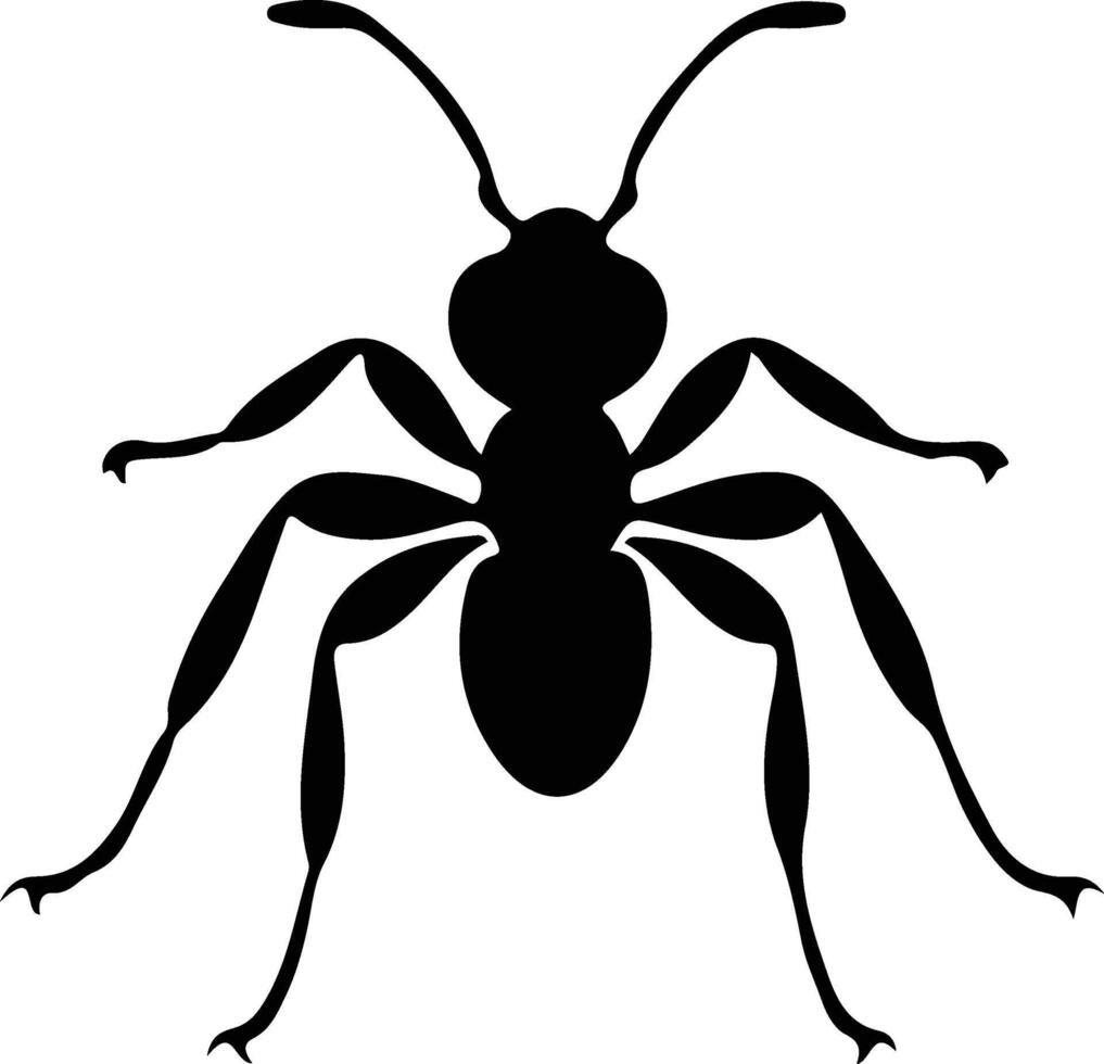 hormiga negro silueta vector