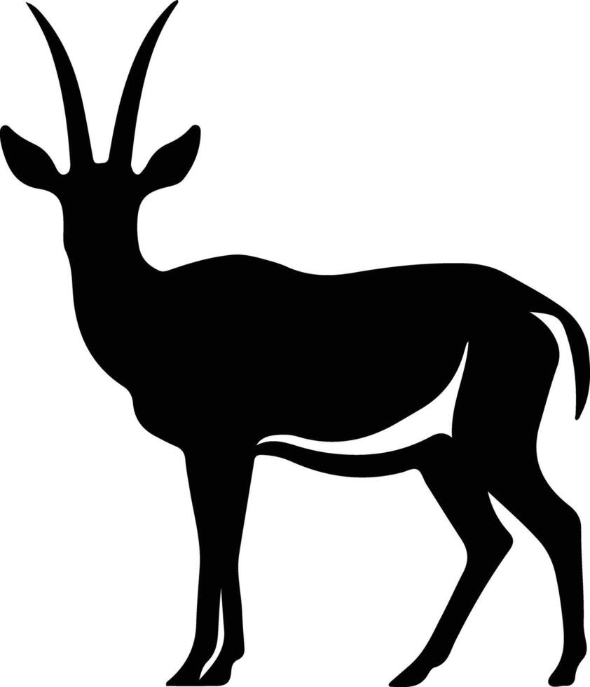 antelope black silhouette vector
