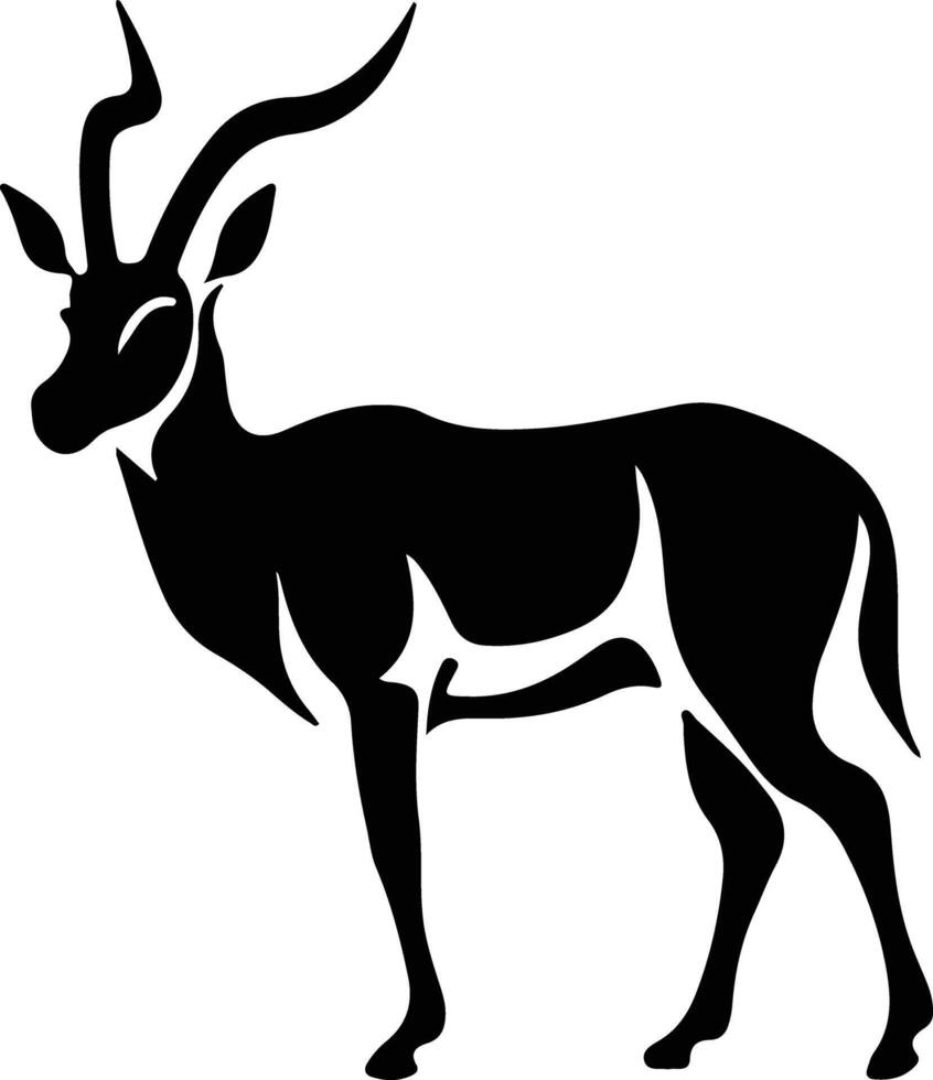 antelope black silhouette vector