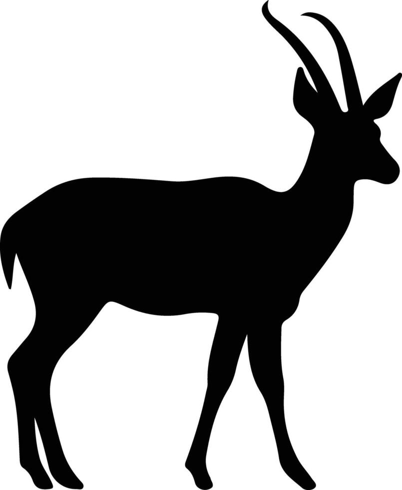 antelope black silhouette vector