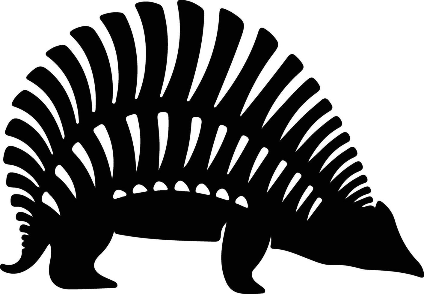 armadillo black silhouette vector