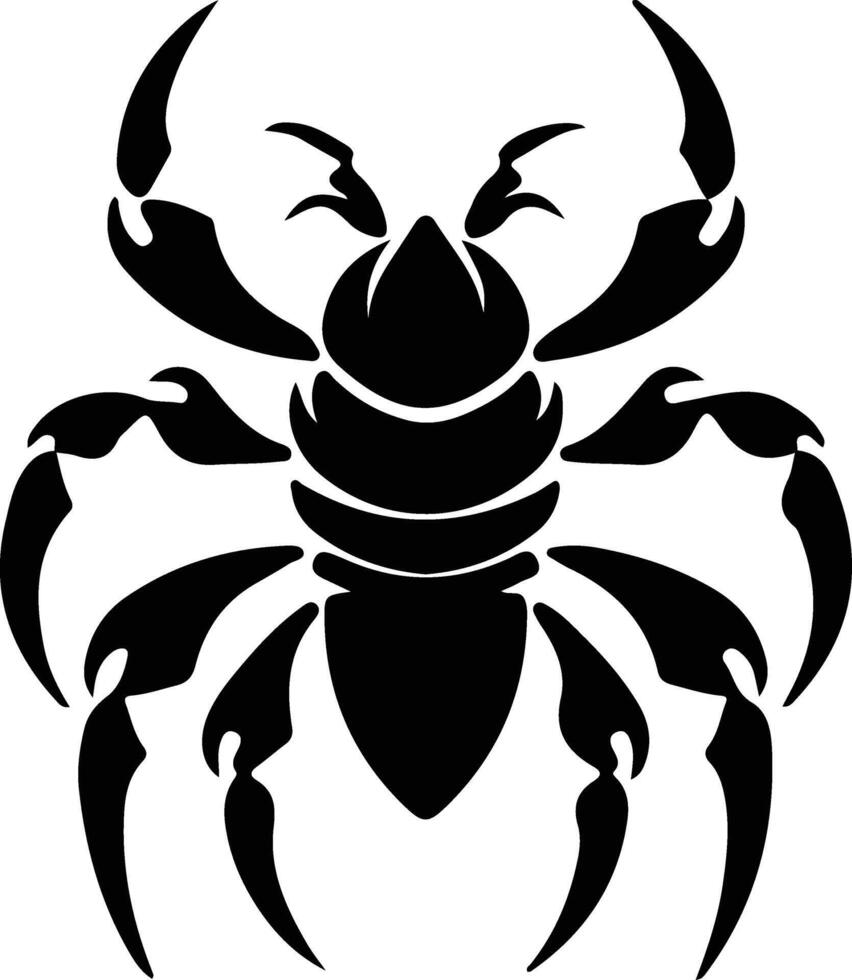 arthropod black silhouette vector