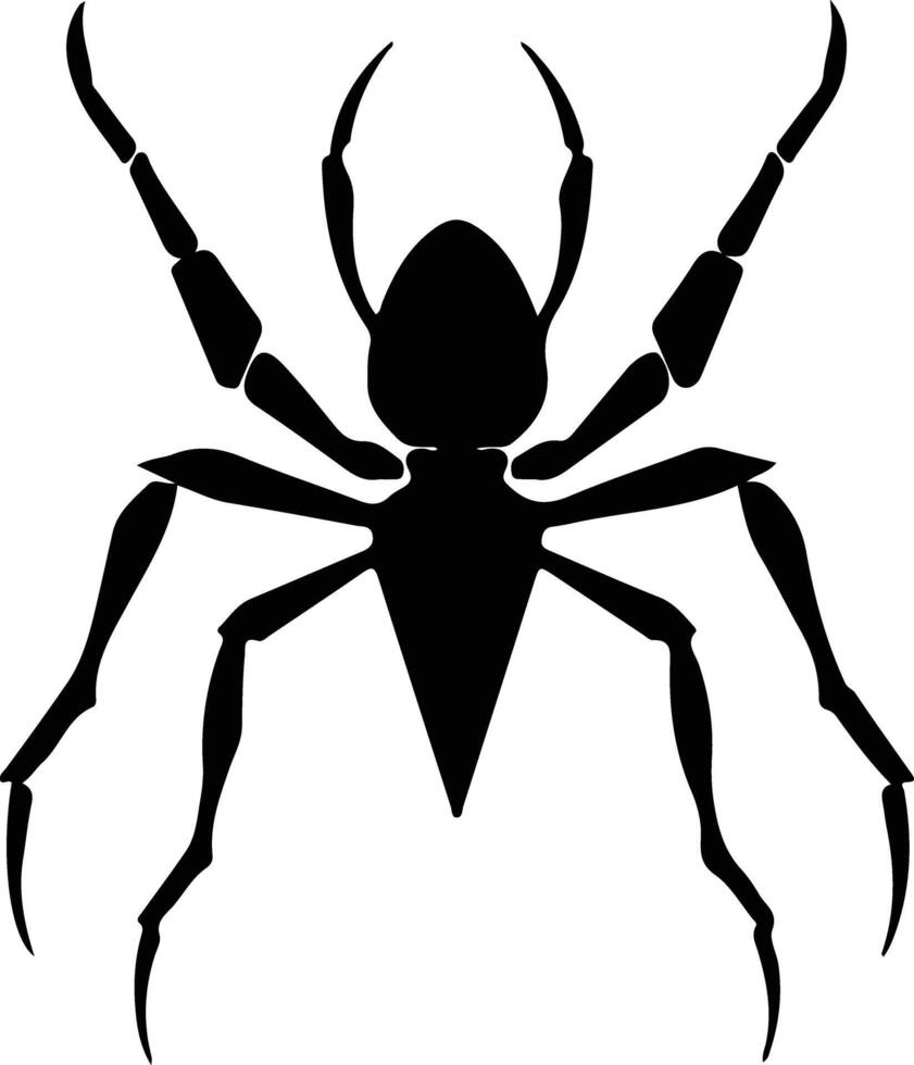 insecto asesino negro silueta vector