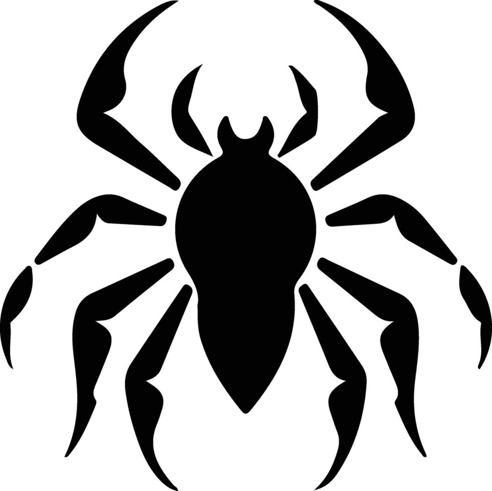 arthropod black silhouette vector