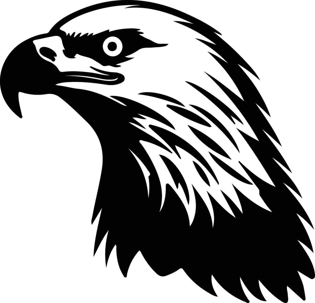 baldeagle black silhouette vector
