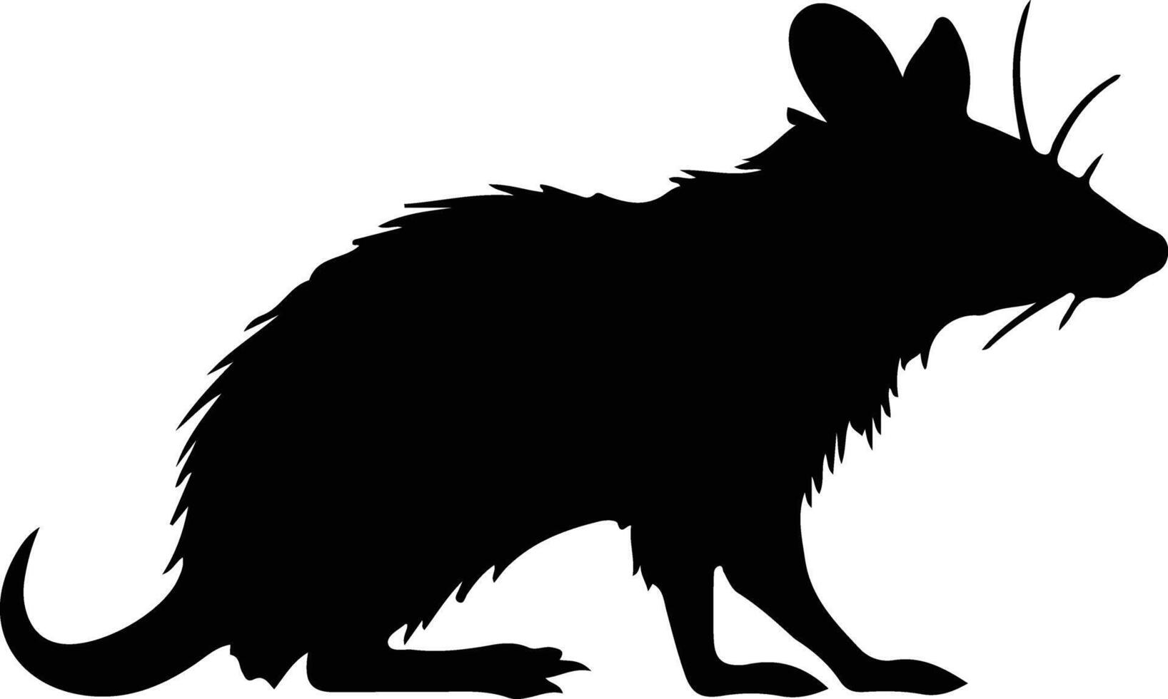 bandicoot negro silueta vector