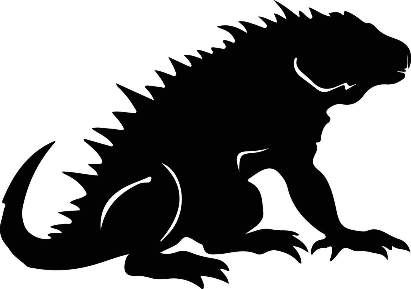 basilisk black silhouette vector