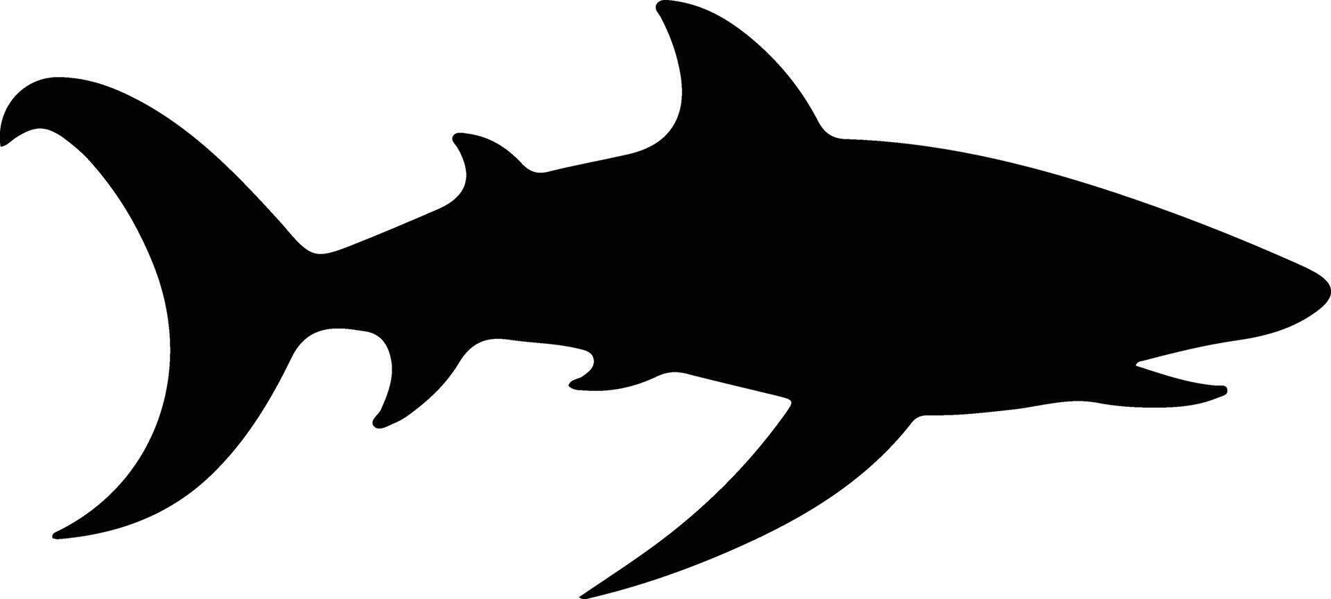 baskingshark black silhouette vector