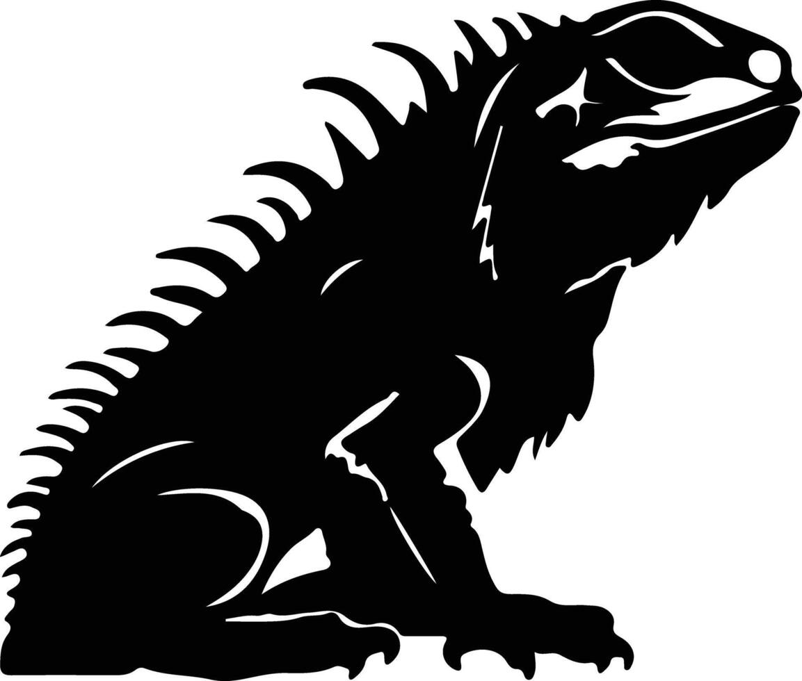 basilisk black silhouette vector