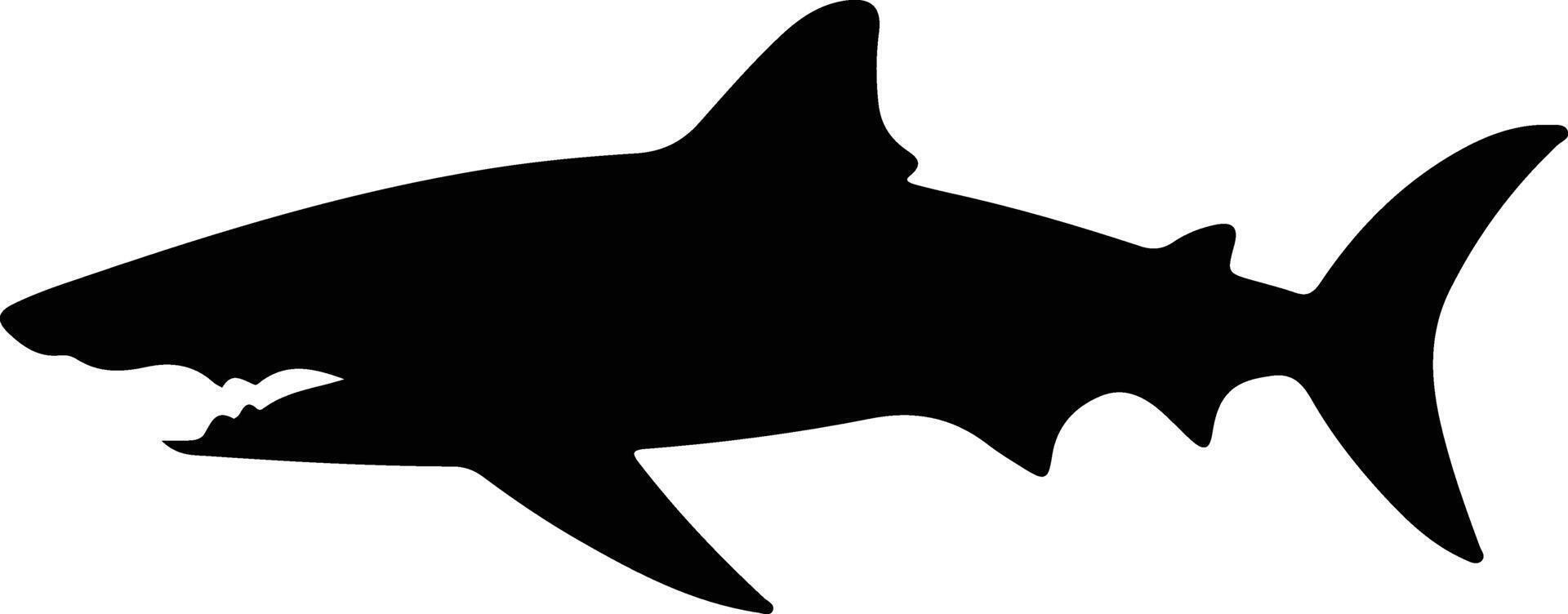 baskingshark black silhouette vector