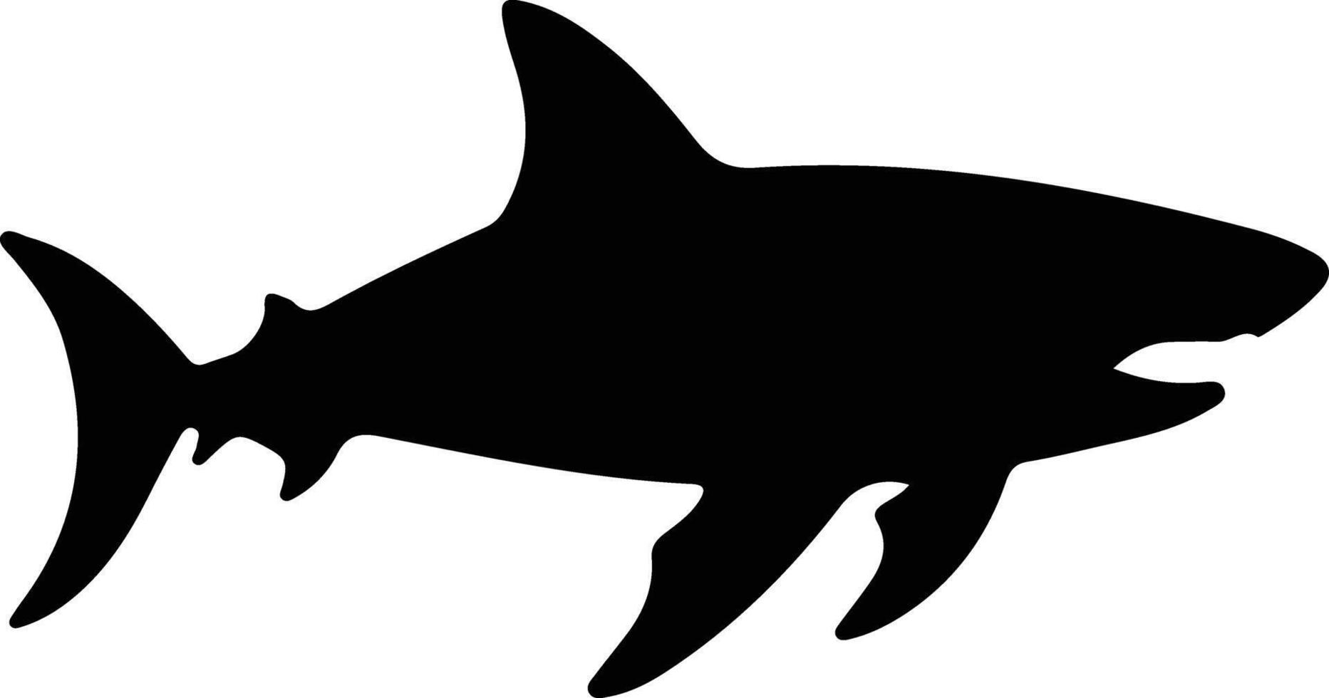 baskingshark black silhouette vector