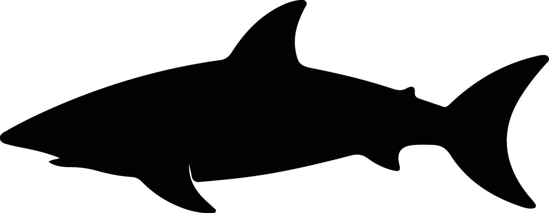 baskingshark black silhouette vector