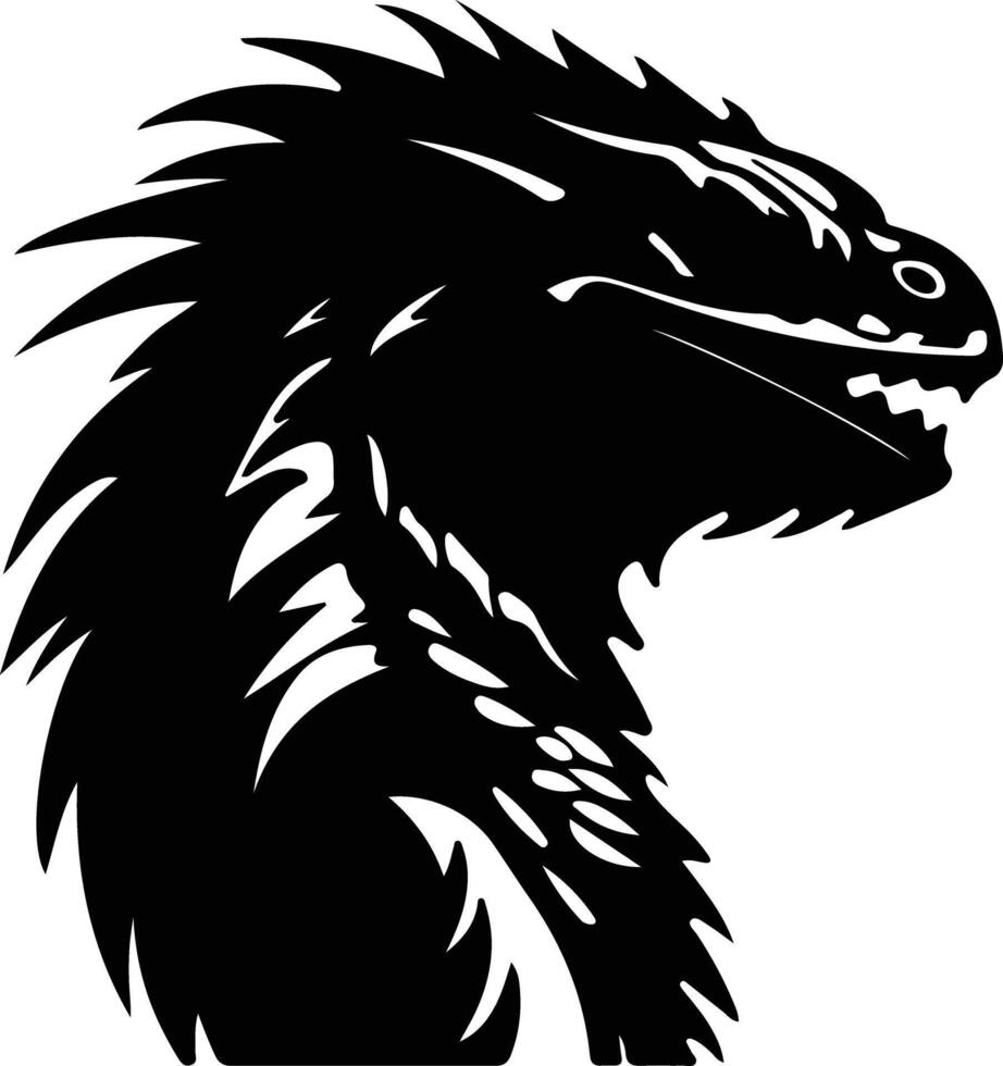 basilisk black silhouette vector