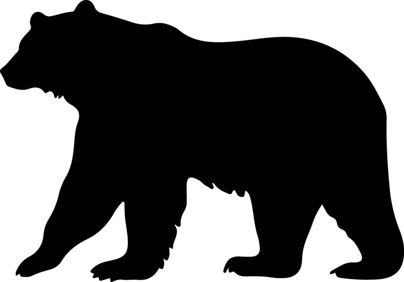 bear black silhouette vector