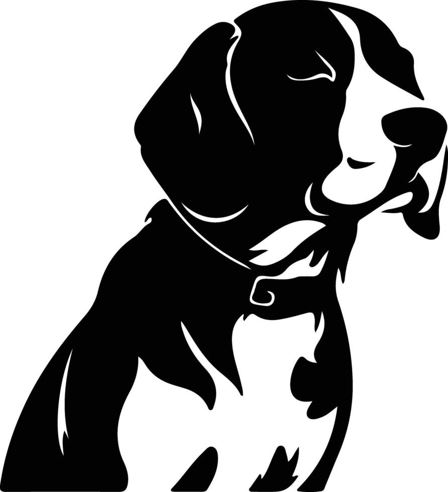 beagle black silhouette vector