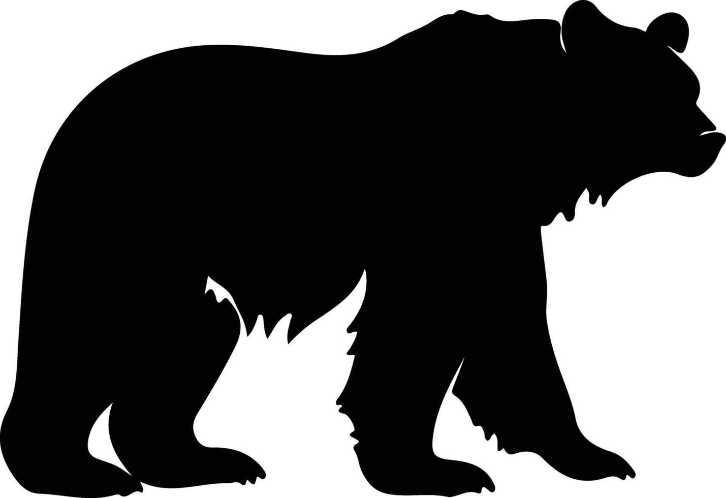 bear black silhouette vector