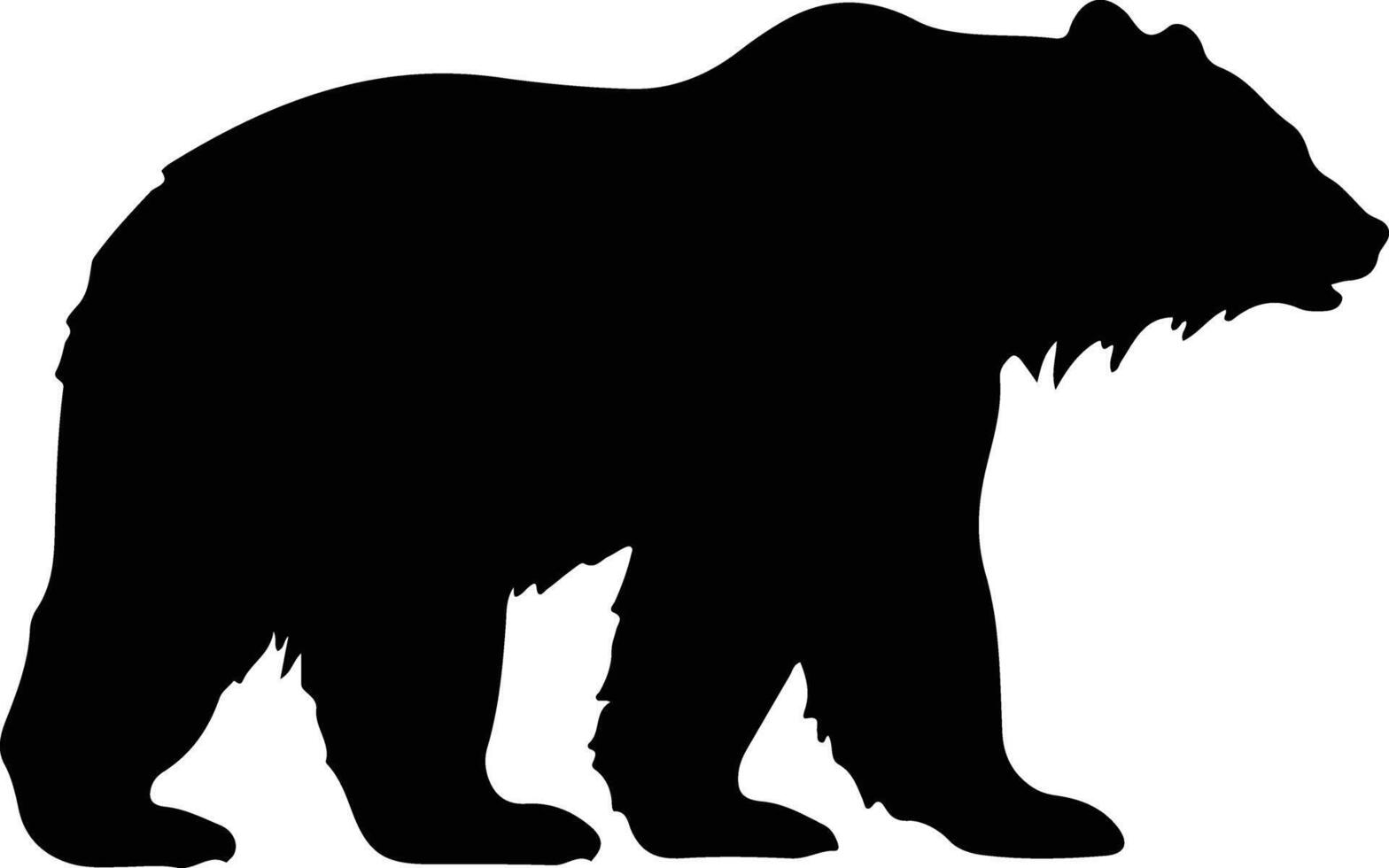 bear black silhouette vector