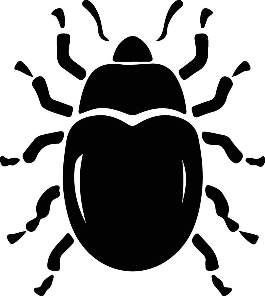 bedbug black silhouette vector