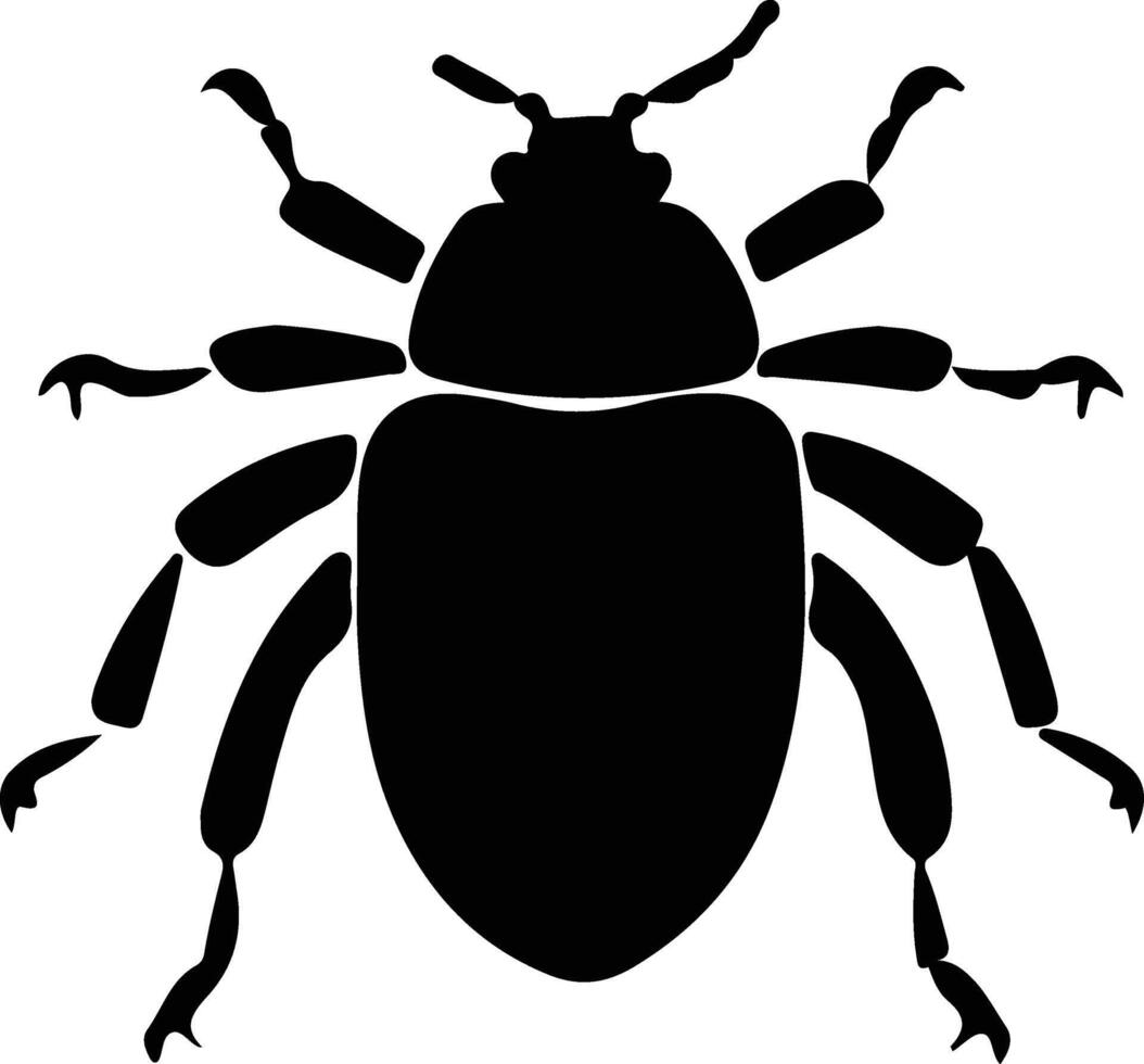 ácaro negro silueta vector