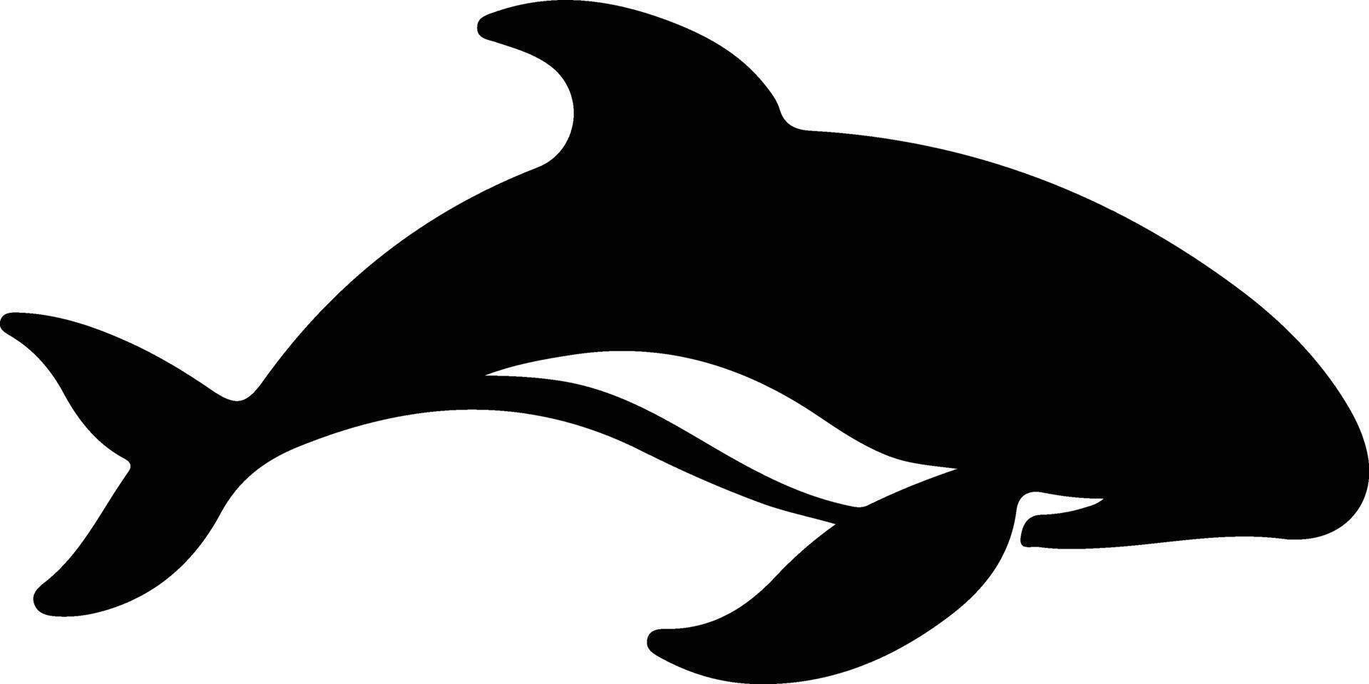 belugawhale black silhouette vector