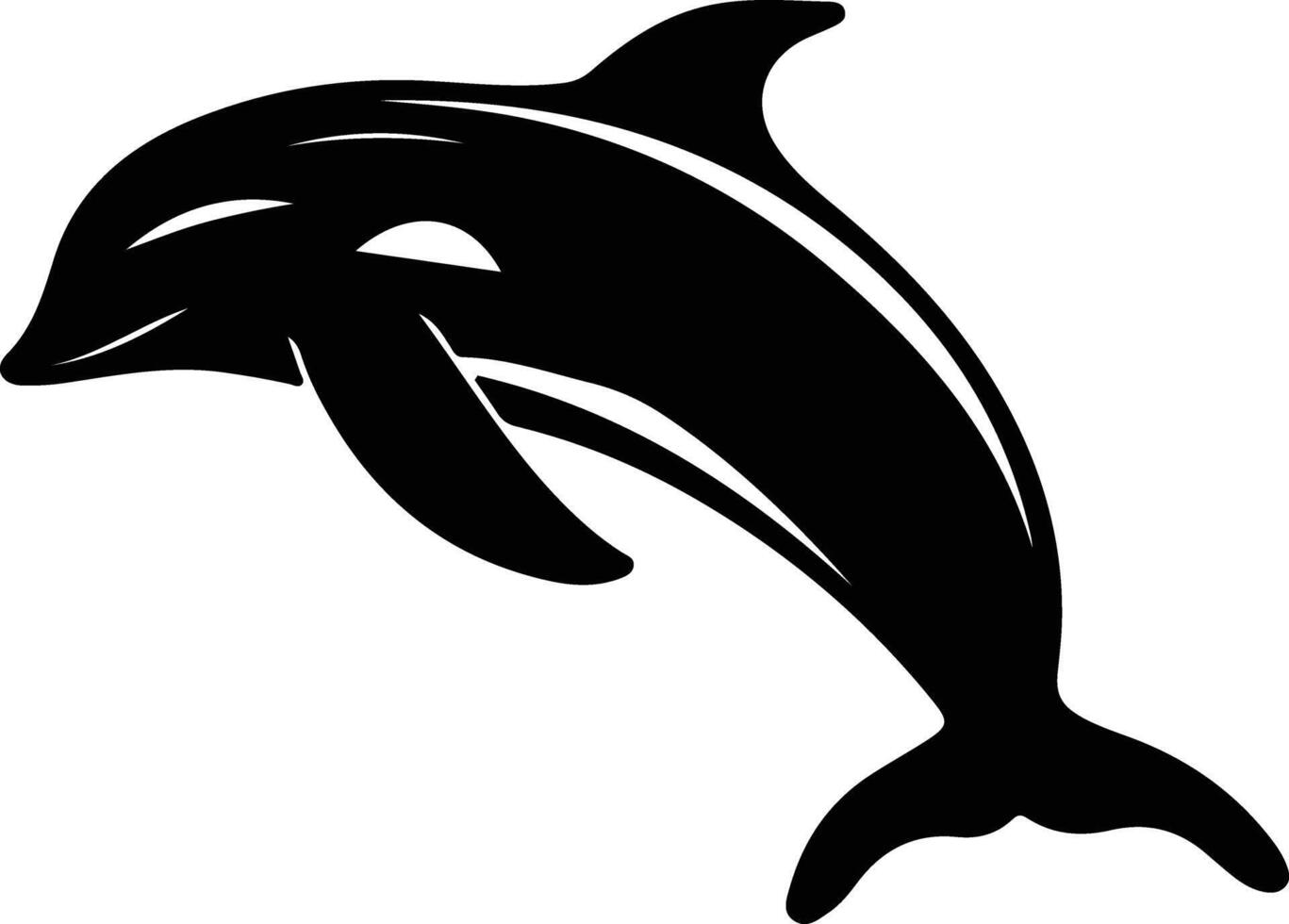 belugawhale black silhouette vector