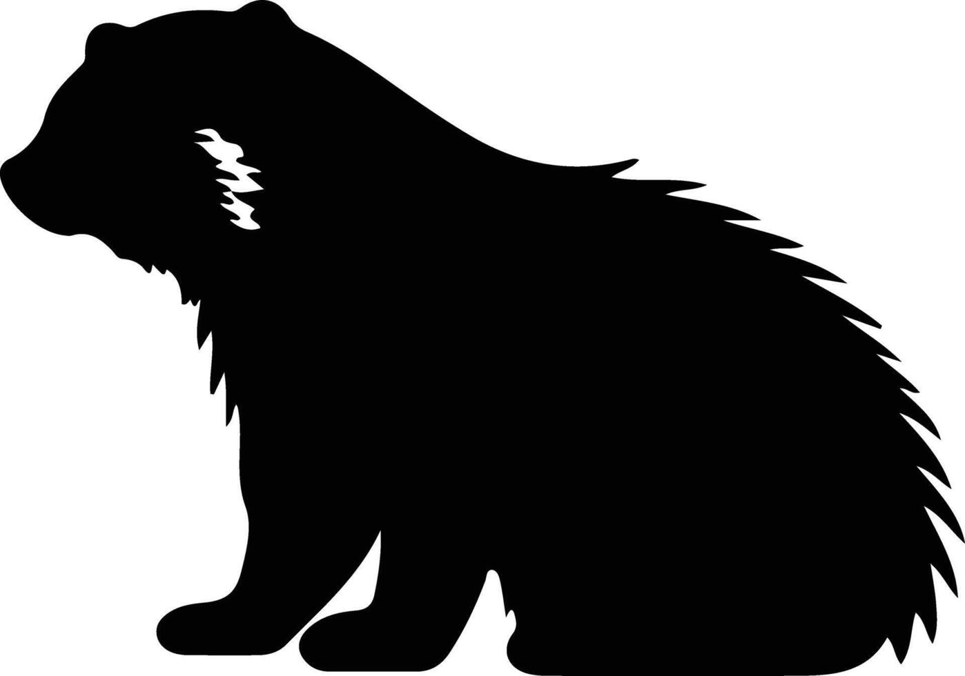 binturong black silhouette vector