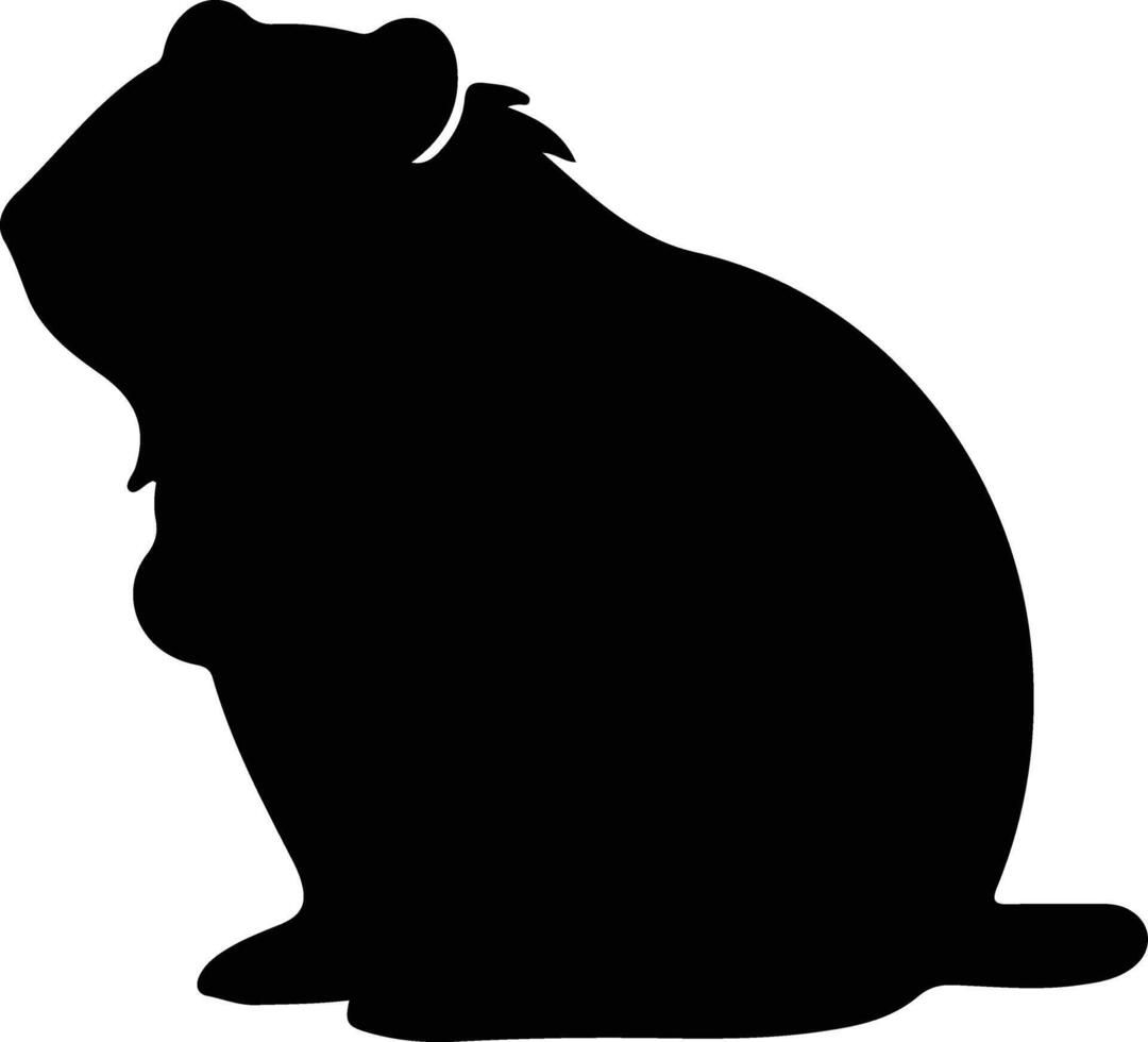 oso negrohamster negro silueta vector