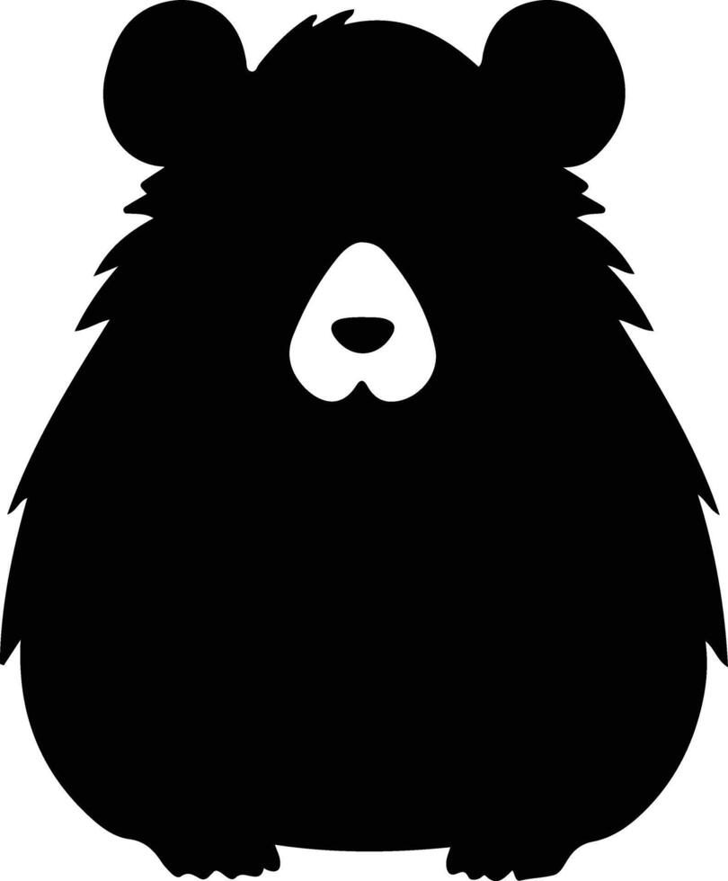 blackbearhamster black silhouette vector