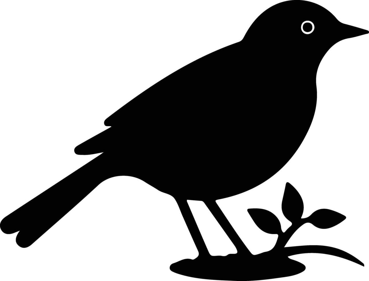 blackbird black silhouette vector