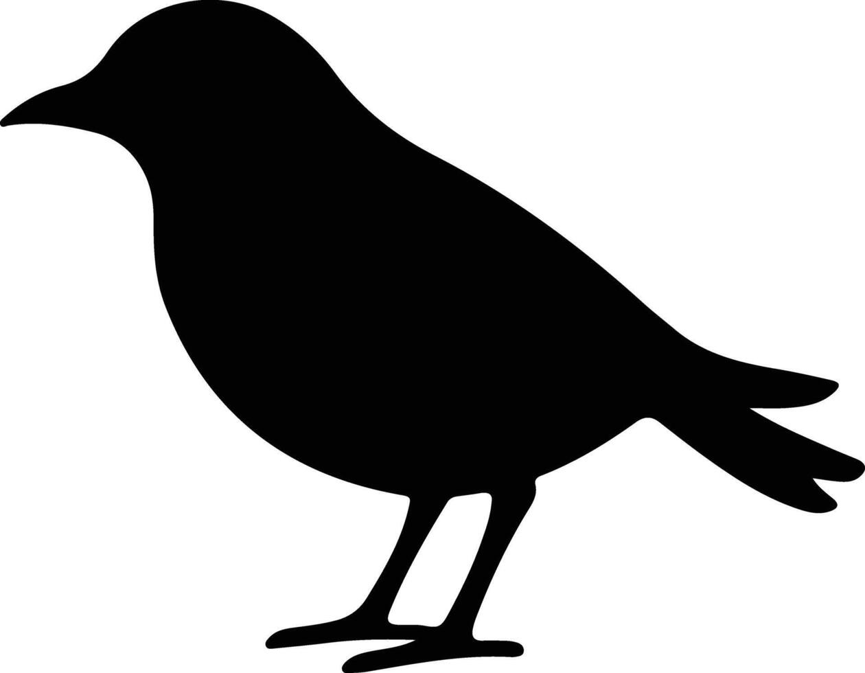 blackbird black silhouette vector