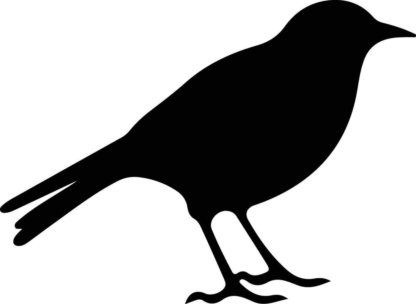 blackbird black silhouette vector