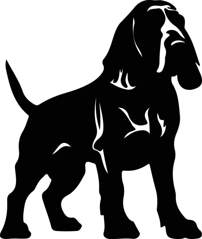 bloodhound black silhouette vector