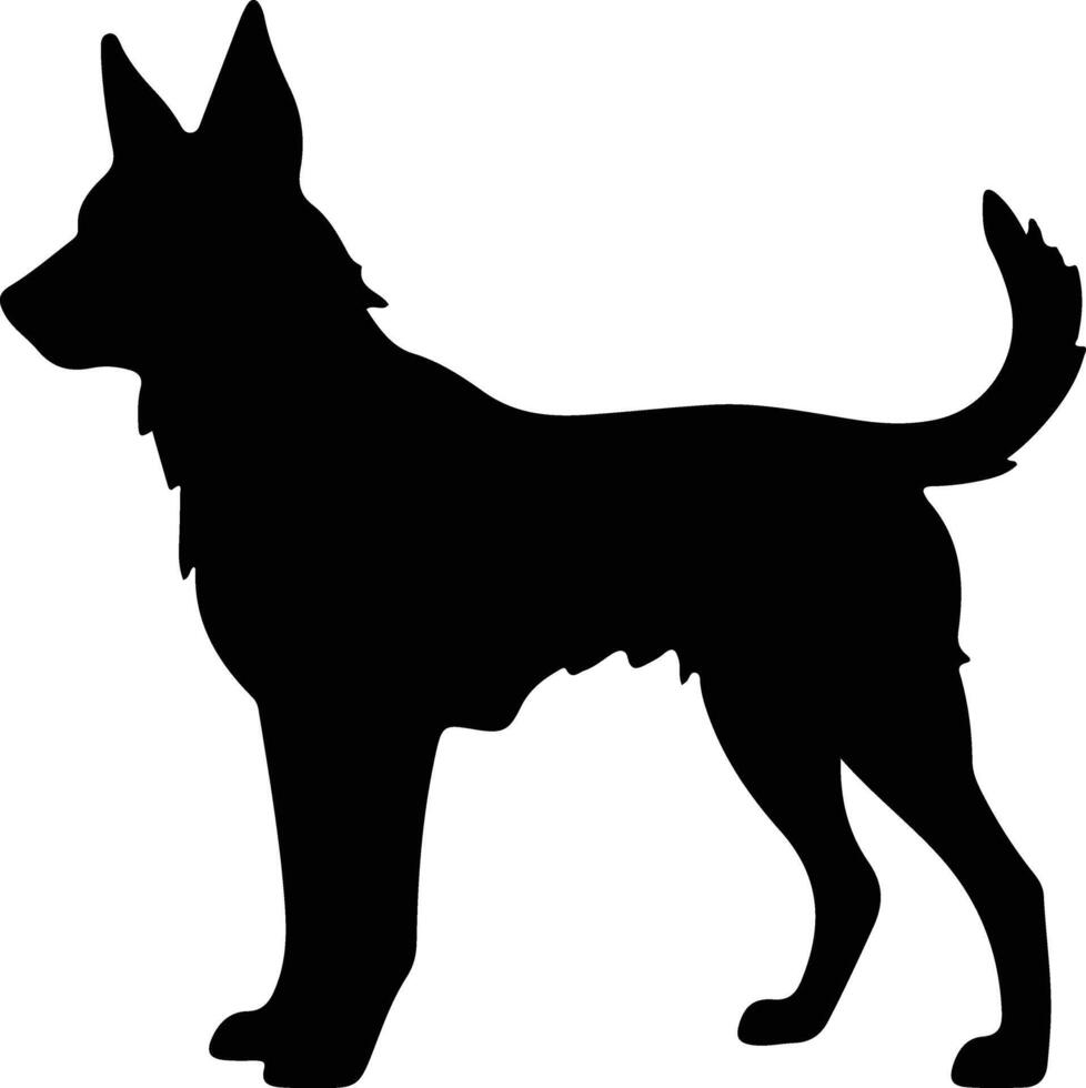 capa caza perro negro silueta vector