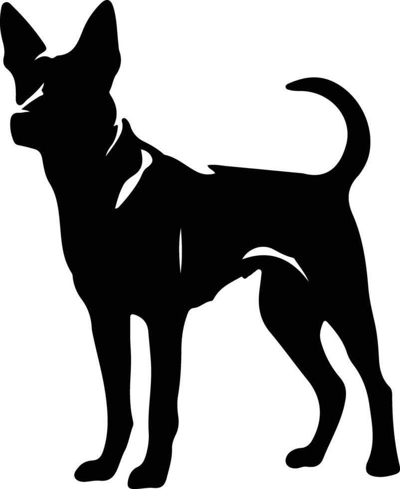 Cape hunting dog black silhouette vector