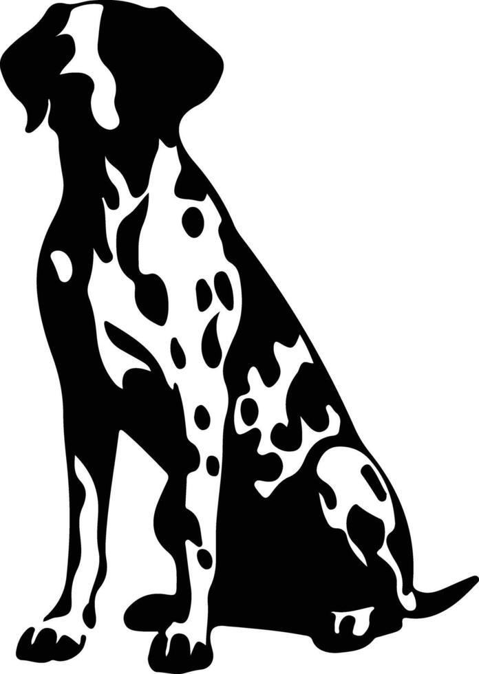 Dalmatian black silhouette vector