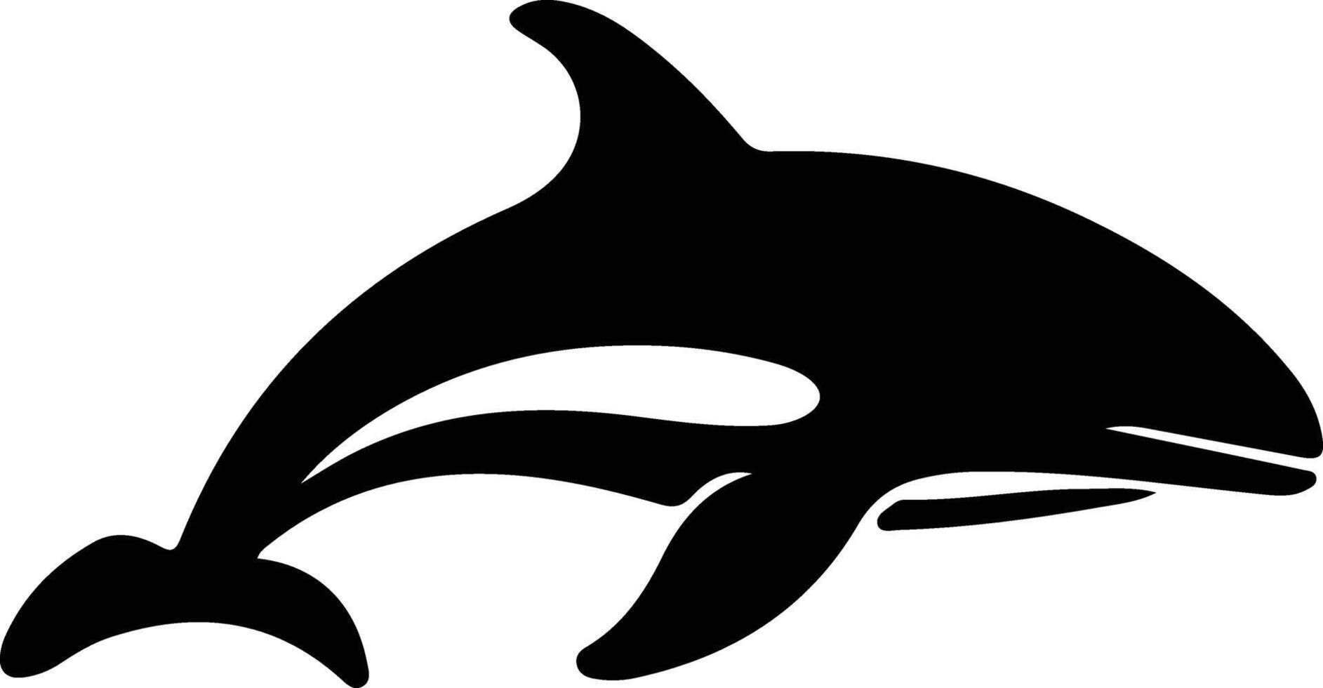 Dalls porpoise silhouette vector