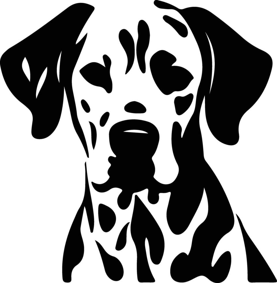 Dalmatian black silhouette vector