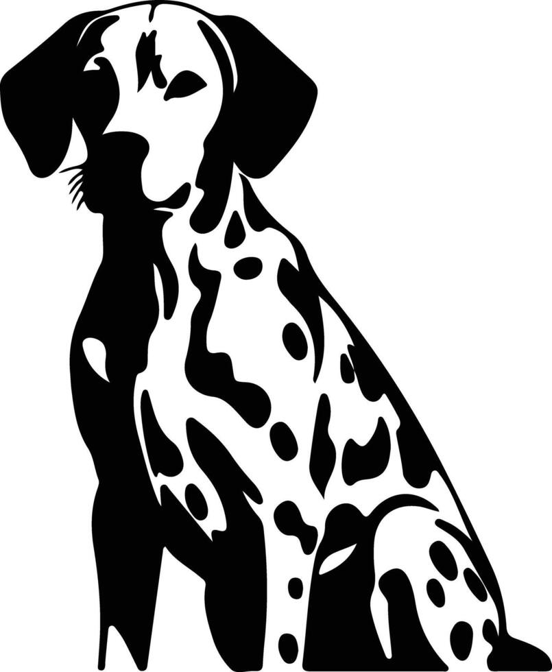 Dalmatian black silhouette vector