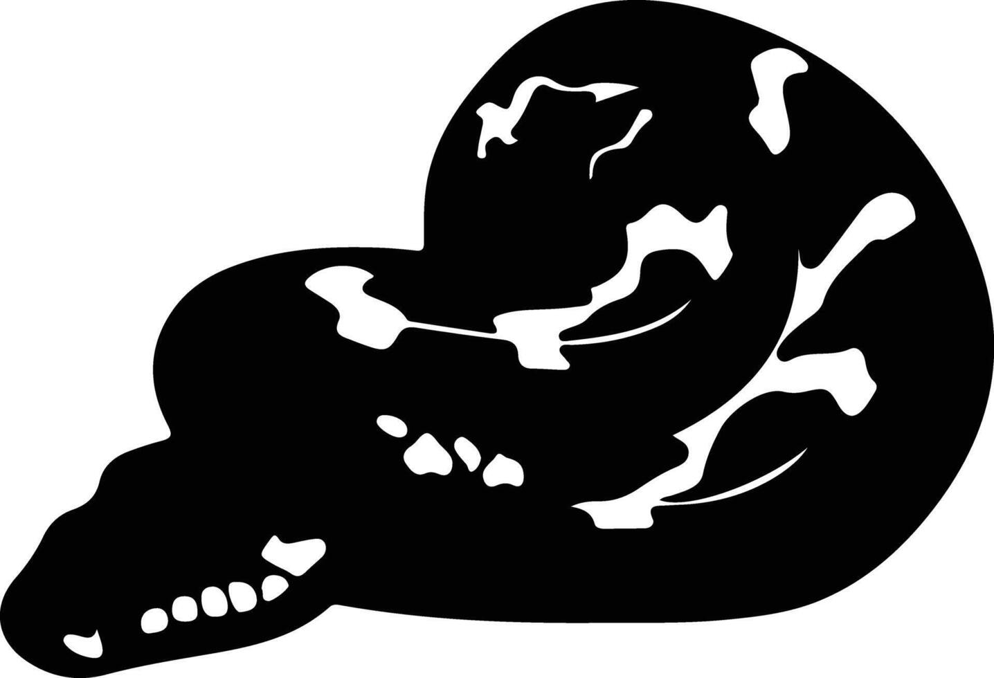 boa constrictor negro silueta vector