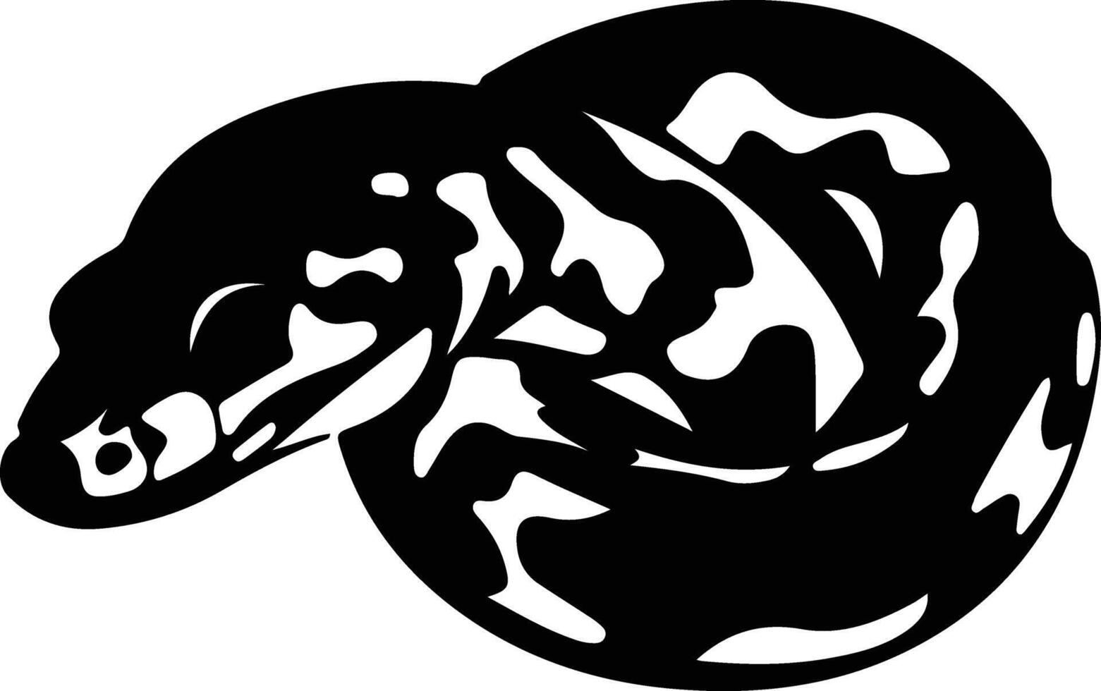 boa constrictor black silhouette vector