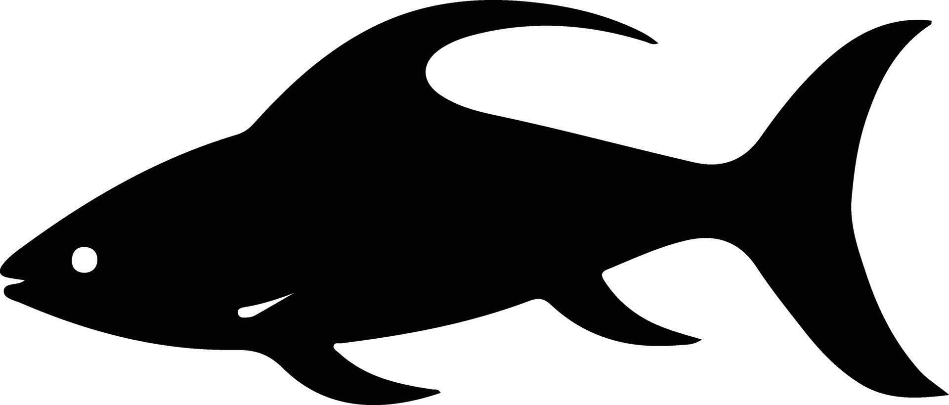 Dinichthys black silhouette vector