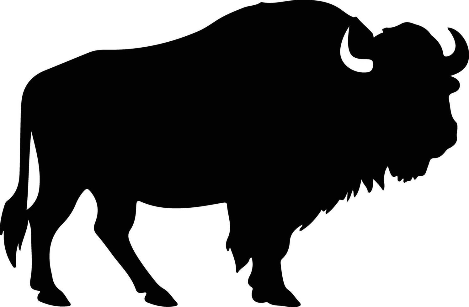 buffalo black silhouette vector