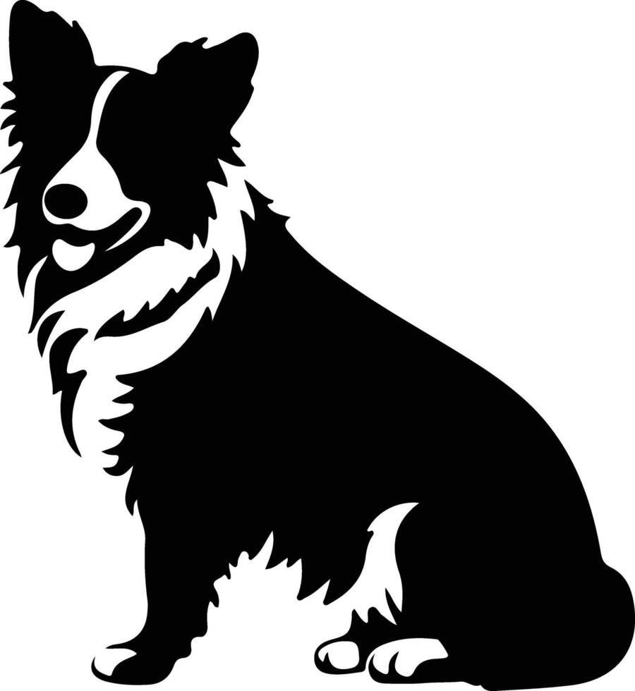 Border Collie silhouette vector