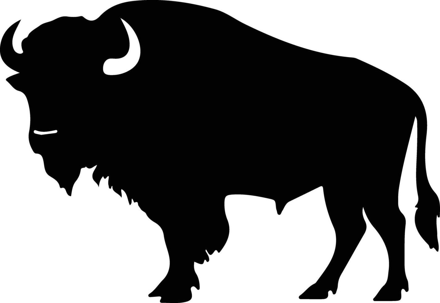 buffalo black silhouette vector