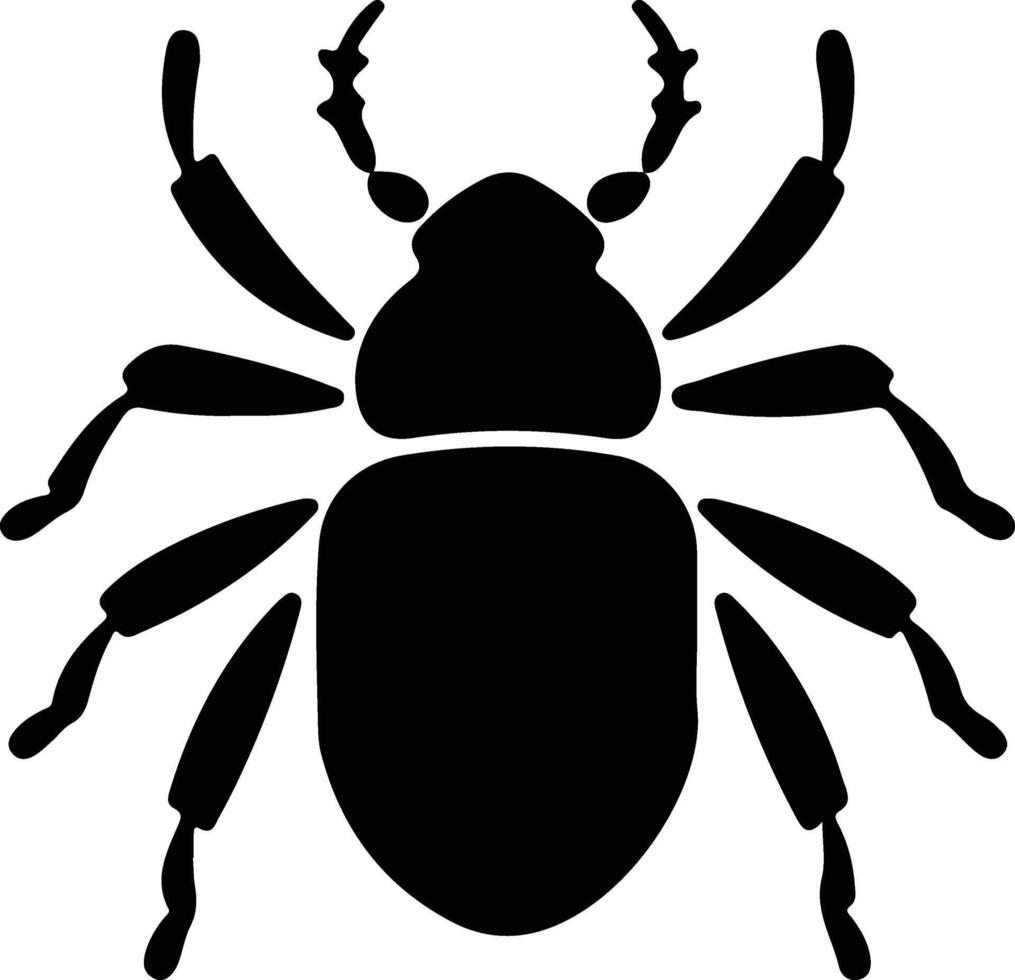bug black silhouette vector