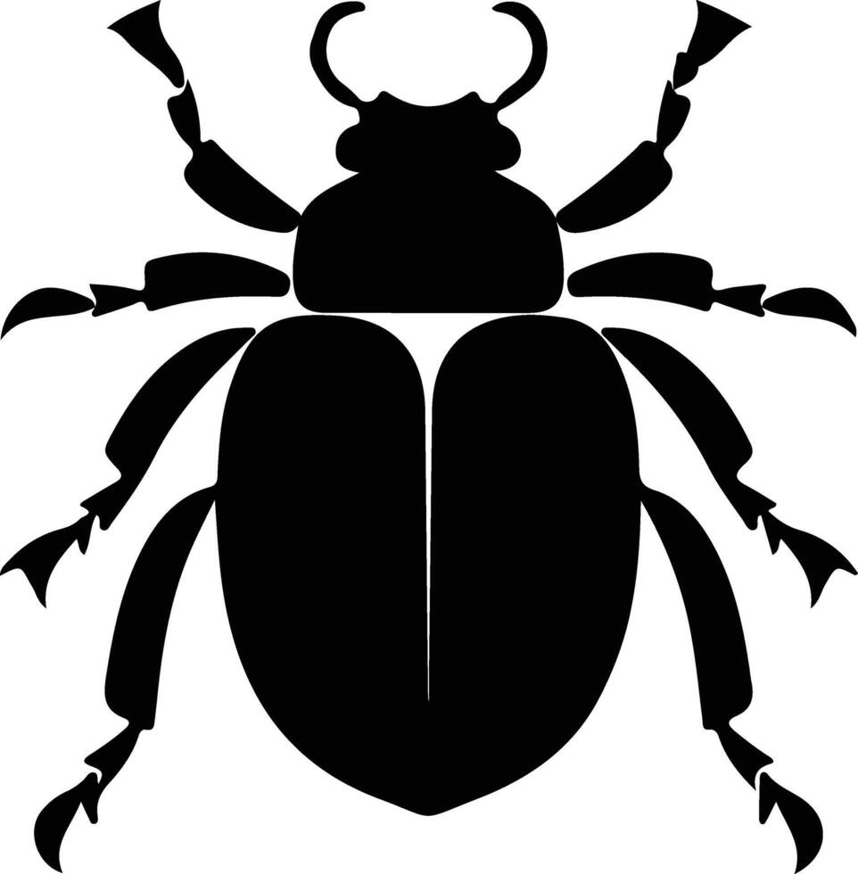 bug black silhouette vector