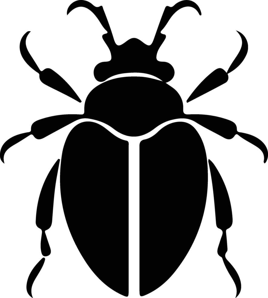 bug black silhouette vector