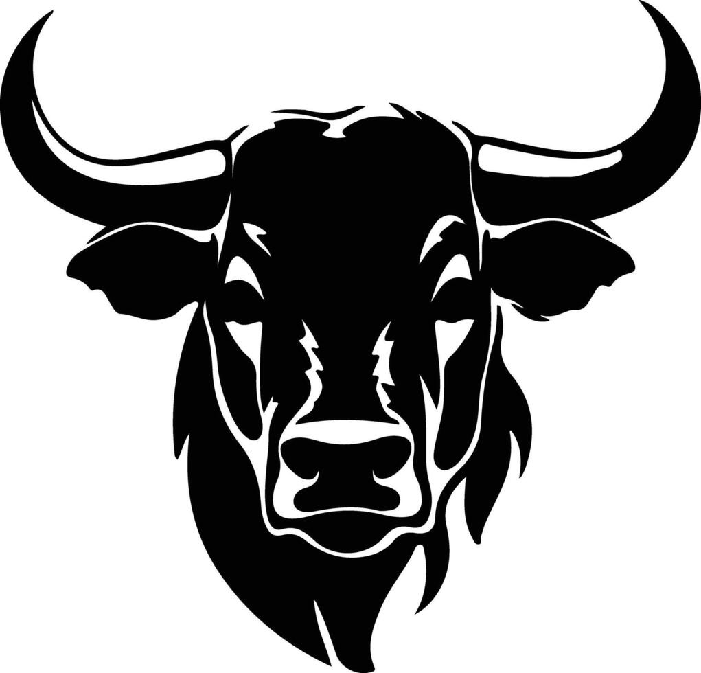 bull black silhouette vector