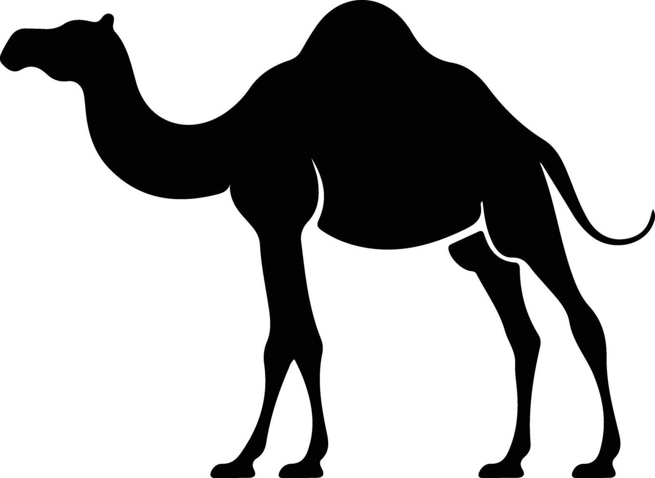 camel black silhouette vector